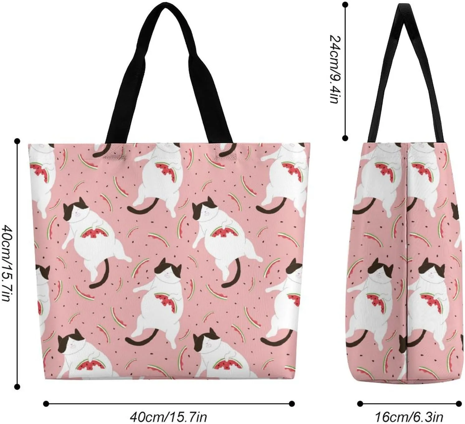 Wow-cool Women's Tote Bag Built-In Pockets Single Shoulder Tote Bag Interior Spacious Travel Shopping Bag