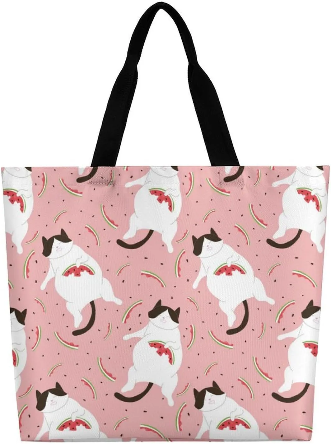 Wow-cool Women's Tote Bag Built-In Pockets Single Shoulder Tote Bag Interior Spacious Travel Shopping Bag
