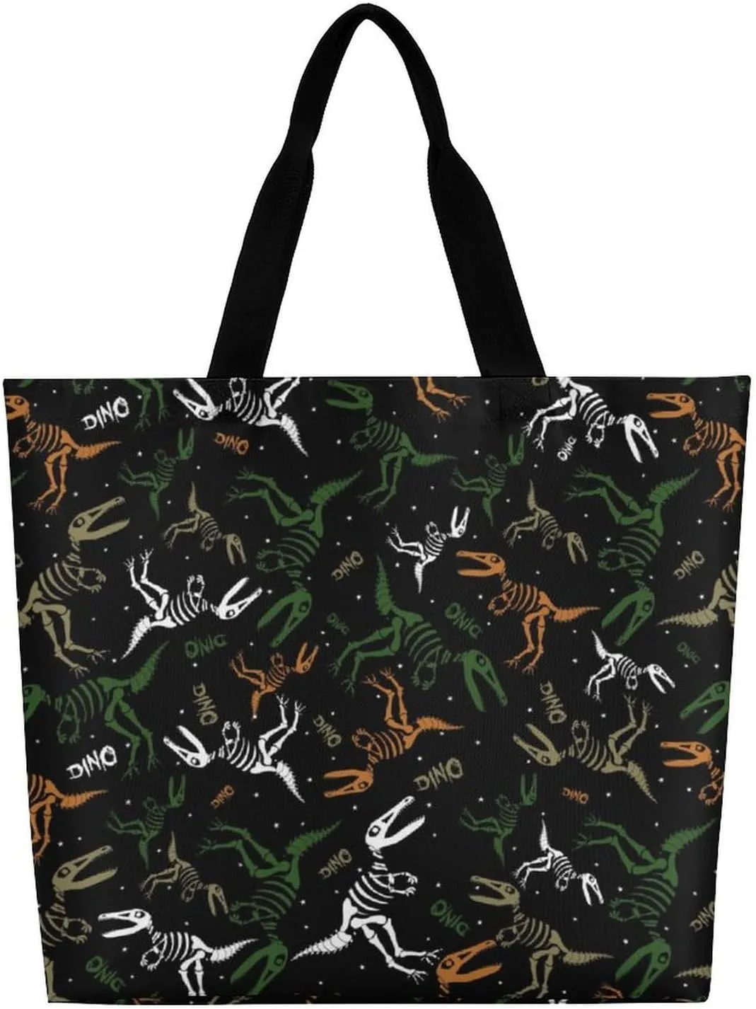 Wow-cool Women's Tote Bag Built-In Pockets Single Shoulder Tote Bag Interior Spacious Travel Shopping Bag