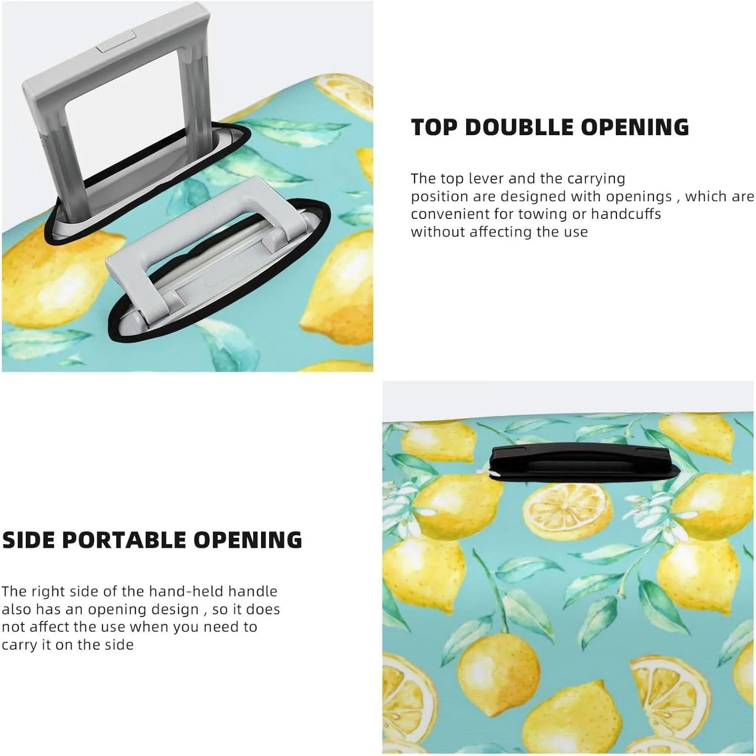 Yellow Lemon Luggage Cover,Washable Suitcase Covers Fashion Luggage Covers,Anti-Scratch Suitcase Protector Cover