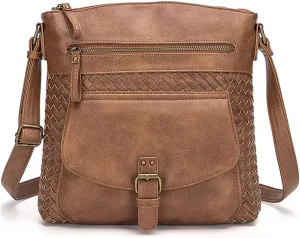 Yohora Shoulder Bag for Women Hobo Crossbody Purse Leather Tote Handbag Roomy Messenger Satchel for Work Daily Travel