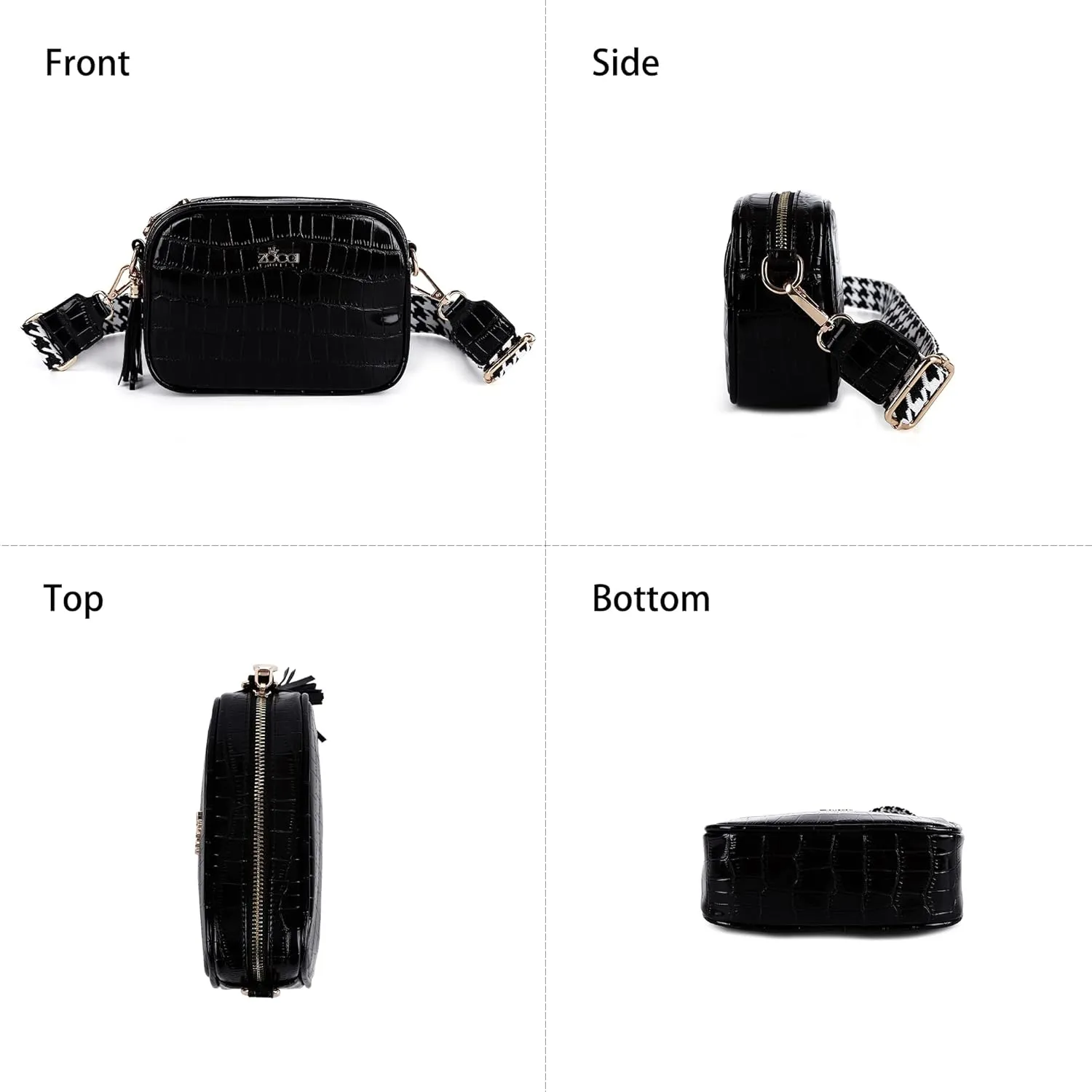 ZOCAI Camera Crossbody Shoulder Bags for Women Small Cluth Vegan Leather Handbag Purses with Adjustable Strap Lightweight